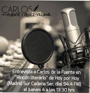 Lee más sobre el artículo Entrevista en «Rincón literario» de Hoy por Hoy (Cadena Ser)